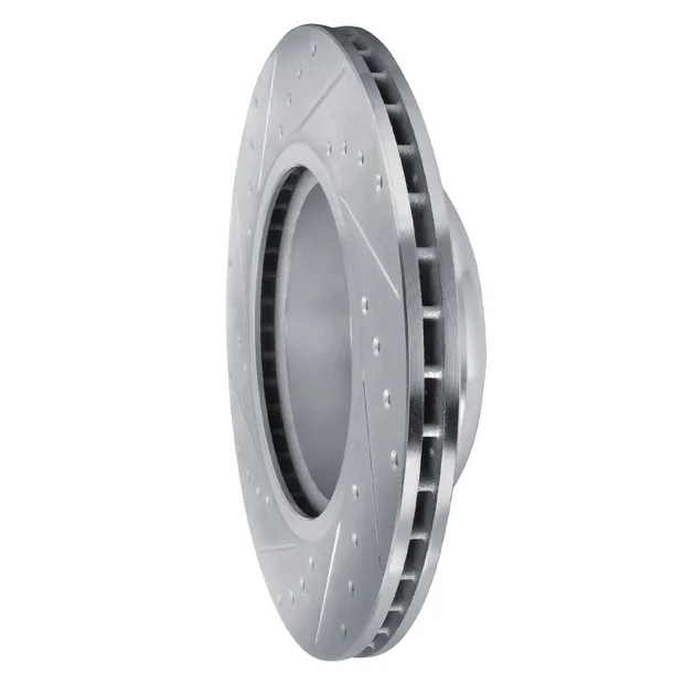 R1 Concepts EDZ-31096R Brake Rotor Drilled and Slotted Silver